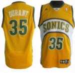 Jerseys Factory Cheap Thunder #35 Kevin Durant Yellow Seattle Su