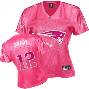 Jerseys Factory Cheap Patriots #12 Tom Brady Pink 2011 Women's F