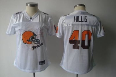 Jerseys Factory Cheap Browns #40 Peyton Hillis White 2011 Women'