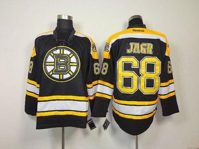 Jerseys Factory Cheap Bruins #68 Jaromir Jagr Black Home Embroid