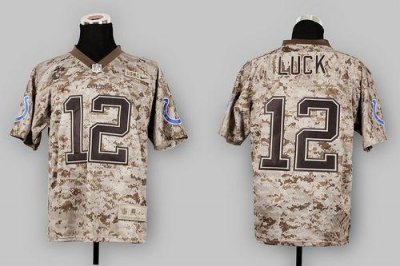 Jerseys Factory Cheap Nike Colts #12 Andrew Luck Camo USMC Men's