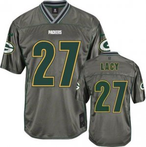 Jerseys Factory Cheap Nike Packers #27 Eddie Lacy Grey Men's Sti