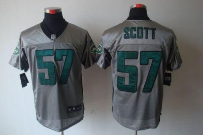 Jerseys Factory Cheap Nike Jets #57 Bart Scott Grey Shadow Men's