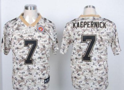Jerseys Factory Cheap Nike 49ers #7 Colin Kaepernick Camo USMC M