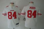 Jerseys Factory Cheap Nike 49ers #84 Randy Moss White Youth Embr