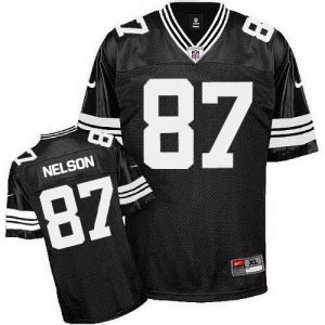 Jerseys Factory Cheap Nike Packers #87 Jordy Nelson Black Shadow