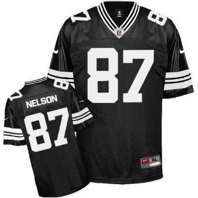 Jerseys Factory Cheap Nike Packers #87 Jordy Nelson Black Shadow