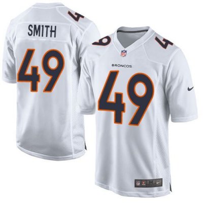 Jerseys Factory Cheap Nike Broncos #49 Dennis Smith White Men's