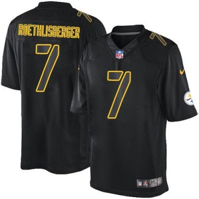 Jerseys Factory Cheap Nike Steelers #7 Ben Roethlisberger Black