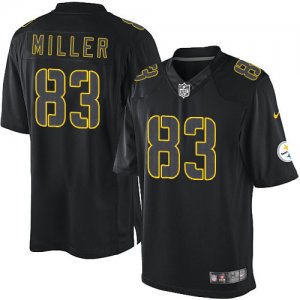 Jerseys Factory Cheap Nike Steelers #83 Heath Miller Black Men's