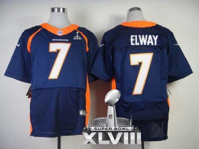 Jerseys Factory Cheap Nike Broncos #7 John Elway Navy Blue Alter