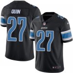 Jerseys Factory Cheap Nike Lions #27 Glover Quin Black Men's Sti