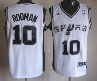 Jerseys Factory Cheap Revolution 30 Spurs #10 Dennis Rodman Whit