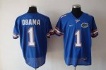 Jerseys Factory Cheap Gators #1 Obama Blue Embroidered NCAA Jers