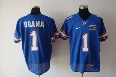 Jerseys Factory Cheap Gators #1 Obama Blue Embroidered NCAA Jers