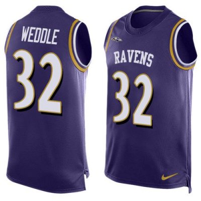 Jerseys Factory Cheap Nike Ravens #32 Eric Weddle Purple Team Co