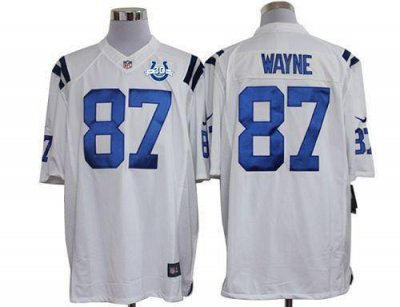 Jerseys Factory Cheap Nike Colts #87 Reggie Wayne White With 30T