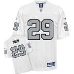 Jerseys Factory Cheap Raiders #29 Michael Bush White Silver Grey
