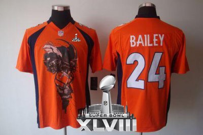 Jerseys Factory Cheap Nike Broncos #24 Champ Bailey Orange Team