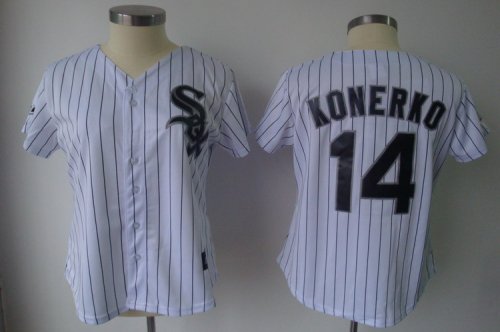 Jerseys Factory Cheap White Sox #14 Paul Konerko White With Blac