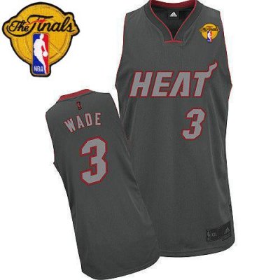 Jerseys Factory Cheap Heat #3 Dwyane Wade Grey Graystone Fashion