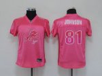 Jerseys Factory Cheap Lions #81 Calvin Johnson Pink 2011 Women's