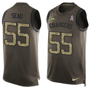 Jerseys Factory Cheap Nike Chargers #55 Junior Seau Green Men's