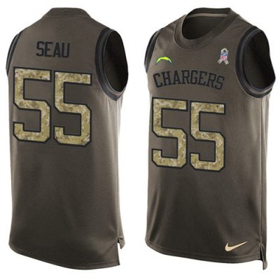 Jerseys Factory Cheap Nike Chargers #55 Junior Seau Green Men's