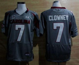 Jerseys Factory Cheap South Carolina #7 Javedeon Clowney Grey SE
