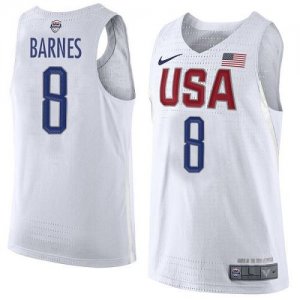 Jerseys Factory Cheap Nike Team USA #8 Harrison Barnes White 201