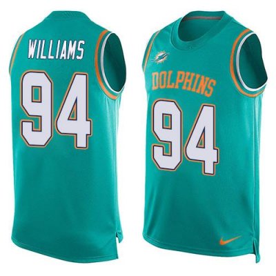 Jerseys Factory Cheap Nike Dolphins #94 Mario Williams Aqua Gree