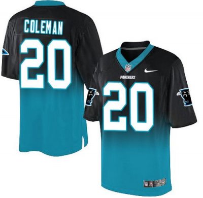 Jerseys Factory Cheap Nike Panthers #20 Kurt Coleman Black/Blue