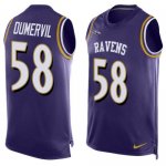 Jerseys Factory Cheap Nike Ravens #58 Elvis Dumervil Purple Team