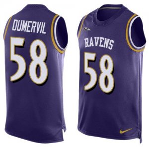 Jerseys Factory Cheap Nike Ravens #58 Elvis Dumervil Purple Team