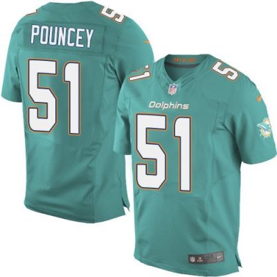 Jerseys Factory Cheap Nike Dolphins #51 Mike Pouncey Aqua Green