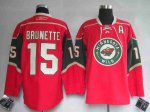 Jerseys Factory Cheap Wild #15 Andrew Brunette Embroidered Red N