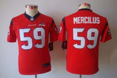 Jerseys Factory Cheap Nike Texans #59 Whitney Mercilus Red Alter