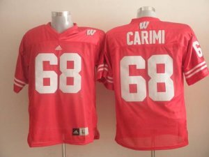 Jerseys Factory Cheap Badgers #68 Gabe Carimi Red Embroidered NC