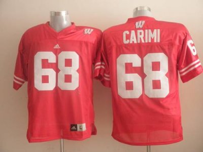 Jerseys Factory Cheap Badgers #68 Gabe Carimi Red Embroidered NC