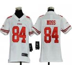 Jerseys Factory Cheap Nike 49ers #84 Randy Moss White Youth Embr