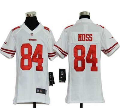 Jerseys Factory Cheap Nike 49ers #84 Randy Moss White Youth Embr
