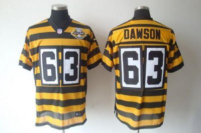 Jerseys Factory Cheap Nike Steelers #63 Dermontti Dawson Yellow/