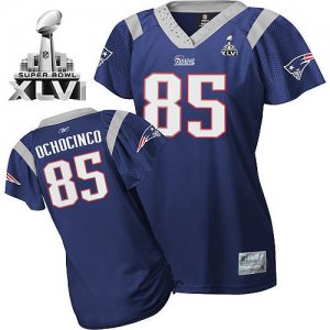 Jerseys Factory Cheap Patriots #85 Chad Ochocinco Blue Women's F