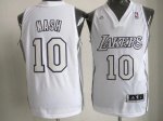 Jerseys Factory Cheap Lakers #10 Steve Nash White Big Color Fash