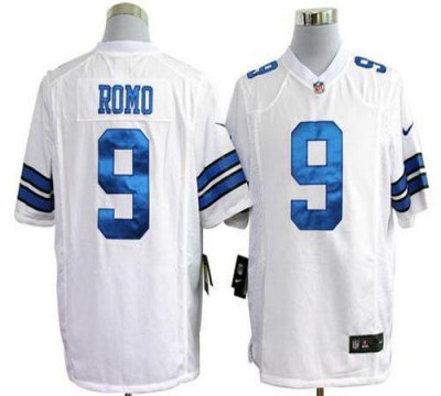 Jerseys Factory Cheap Nike Cowboys #9 Tony Romo White Men's Embr