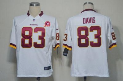 Jerseys Factory Cheap Nike Redskins #83 Fred Davis White With 80