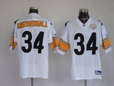 Jerseys Factory Cheap Steelers #34 Rashard Mendenhall White Stit