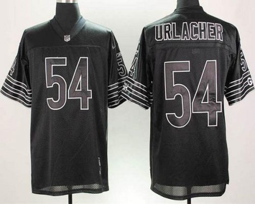 Jerseys Factory Cheap Bears #54 Brian Urlacher Black Shadow Stit