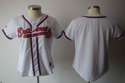 Jerseys Factory Cheap Braves Blank White Women's Fashion Embroid
