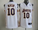 Jerseys Factory Cheap Revolution 30 Lakers #10 Steve Nash White
